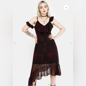 Disturbia Vesta Asymmetric Chiffon Midaxi Dress, US 14